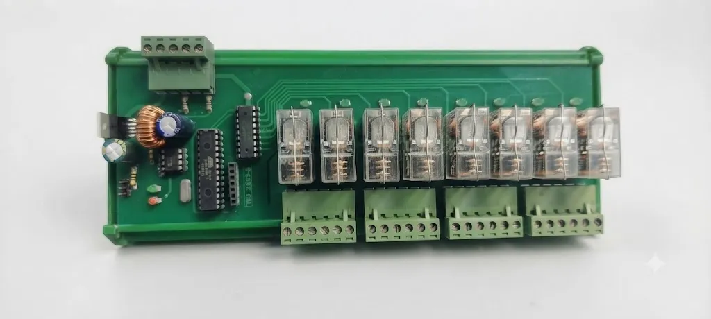 ماژول رله ۸ کاناله صنعتی Modbus با خروجی‌های ایزوله — تصویر ۱