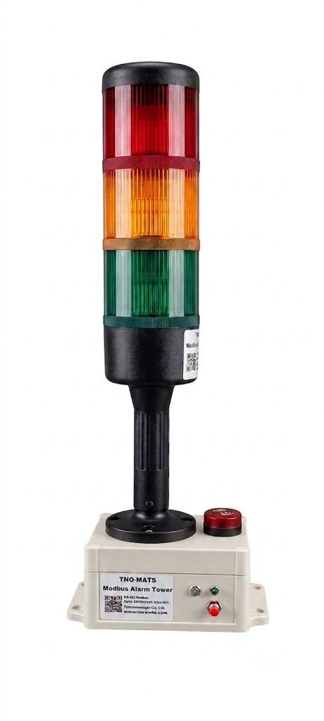 برج نوری (Alarm Tower) هوشمند ۴ طبقه | Modbus-RTU | با قابلیت سایلنت (ACK) — تصویر ۱